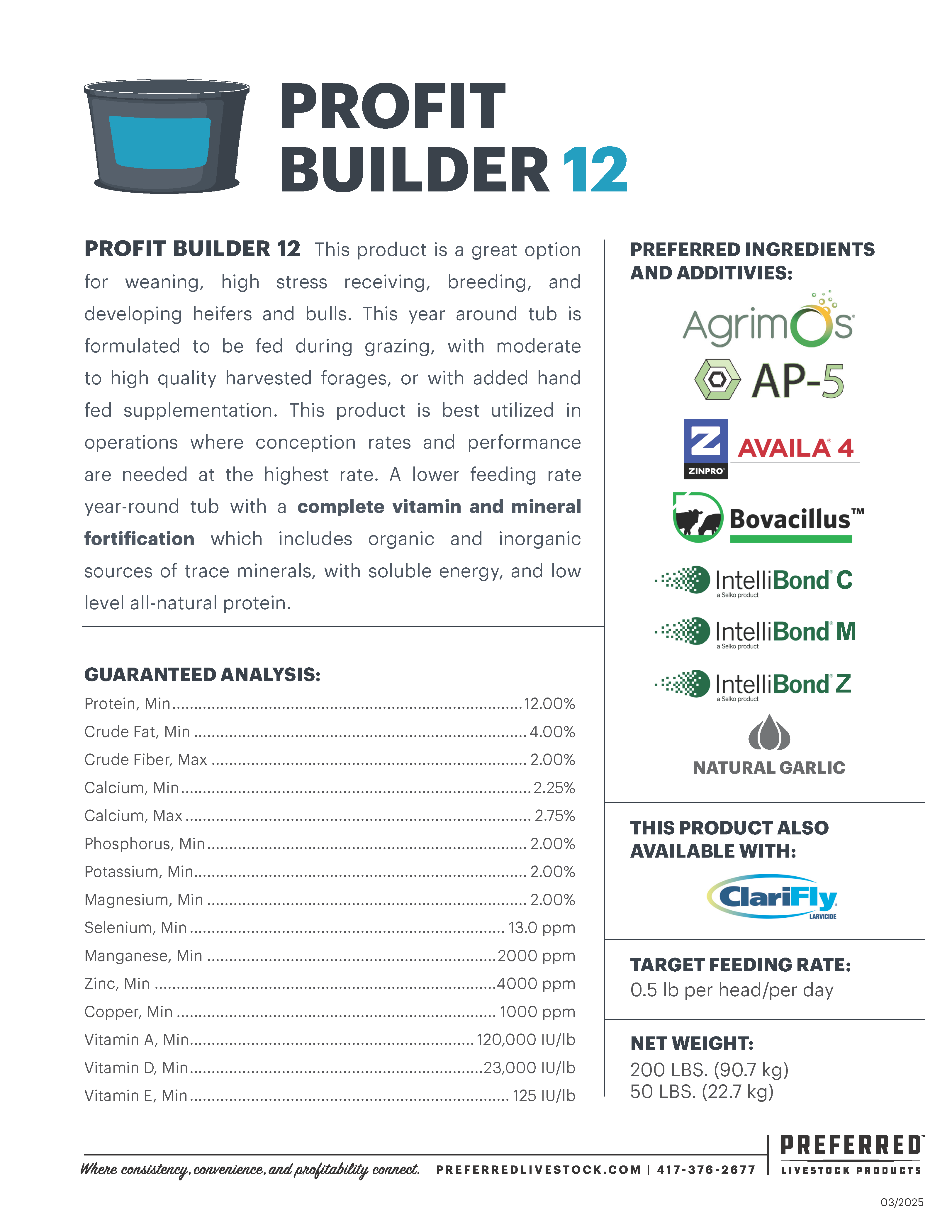 PREFERRED LIVESTOCK PROFIT BUILDER 12 200#