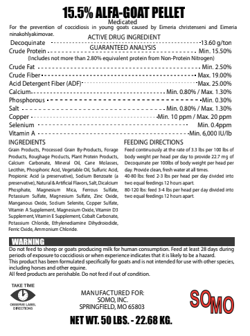 DOUBLE OO 15.5% ALFA-GOAT PELLET - 50#