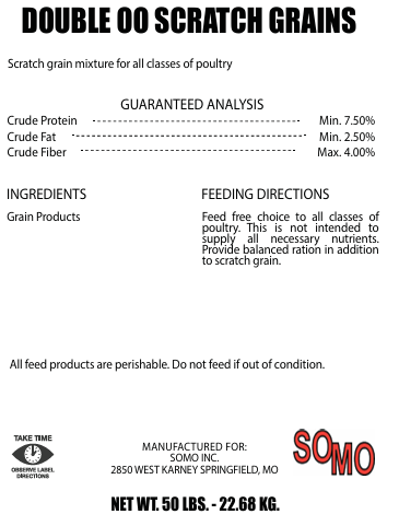 DOUBLE OO SCRATCH GRAINS - 50#