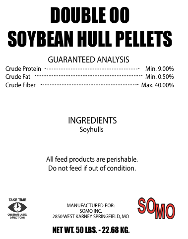 DOUBLE OO SOYHULL PELLETS - 50#
