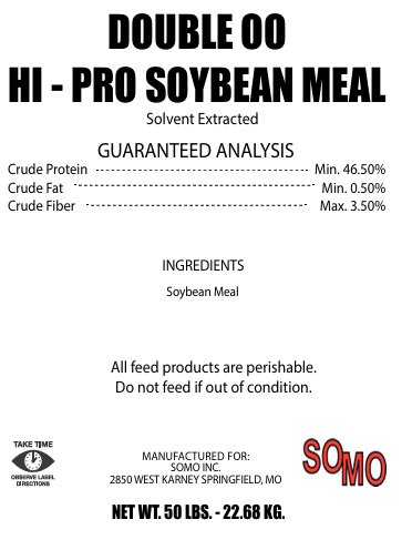 DOUBLE OO SOYBEAN MEAL - 50#
