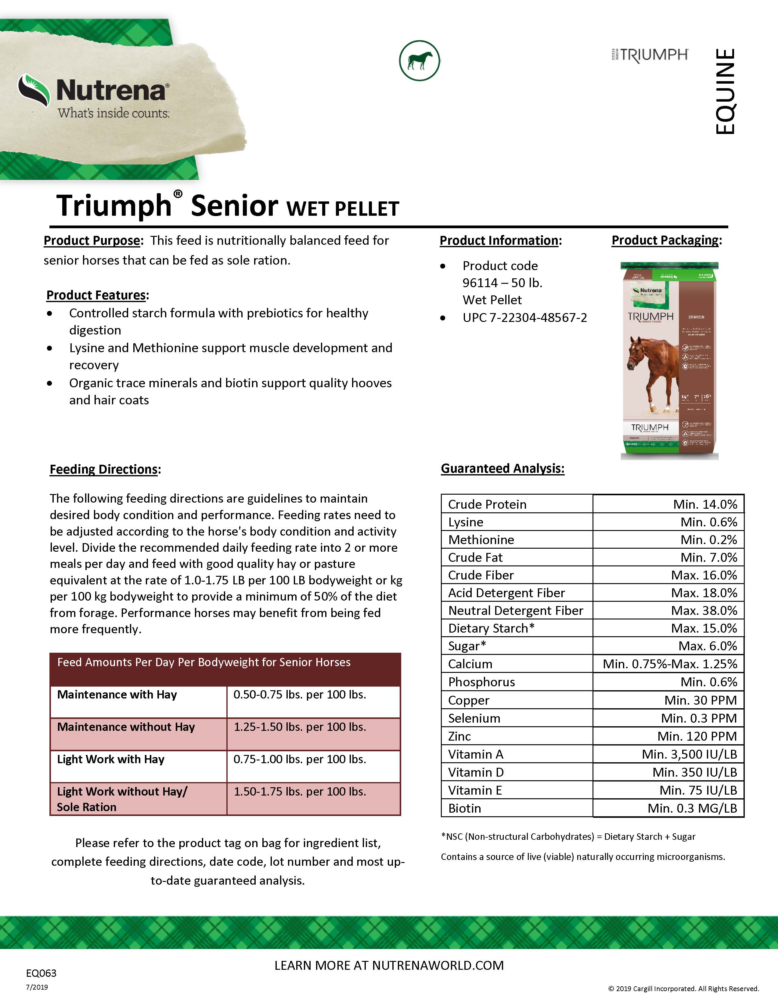 TRIUMPH SENIOR PELLET