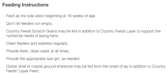 COUNTRY FEEDS 16% LAYER PELLET