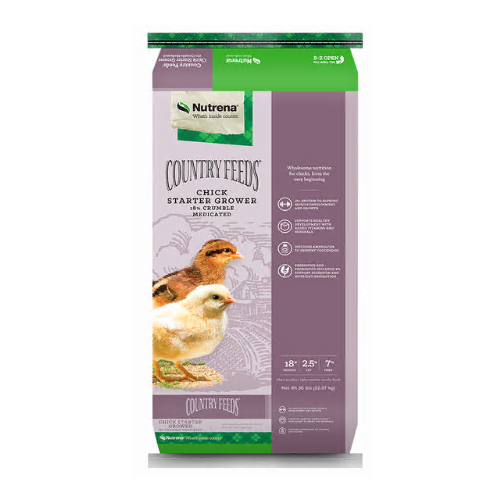 COUNTRY FEEDS 18% MEDICATED CHICK STARTER-GROWER CRUMBLE