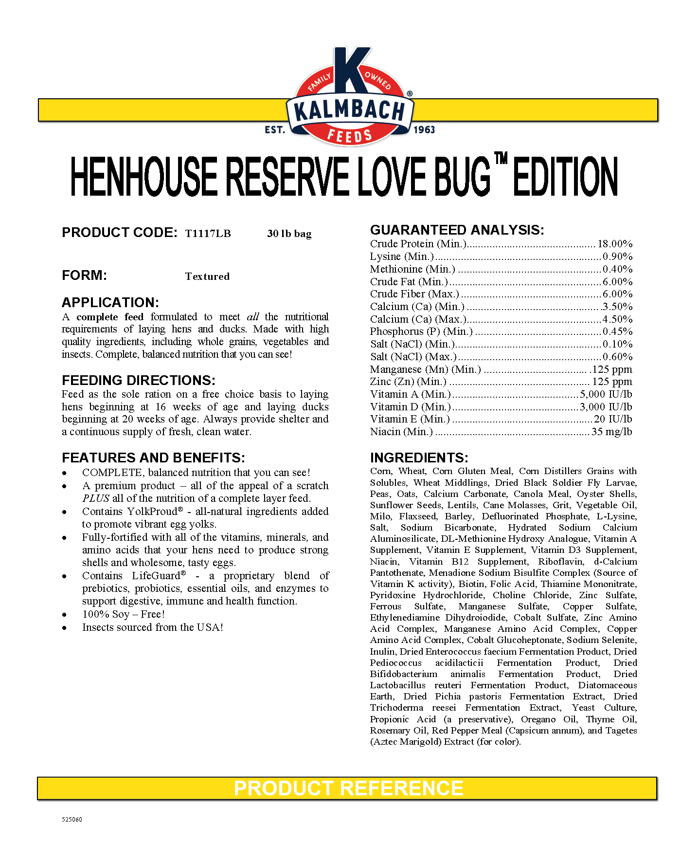 HENHOUSE RESERVE LOBEBUG COMPLETE FEED - 30#