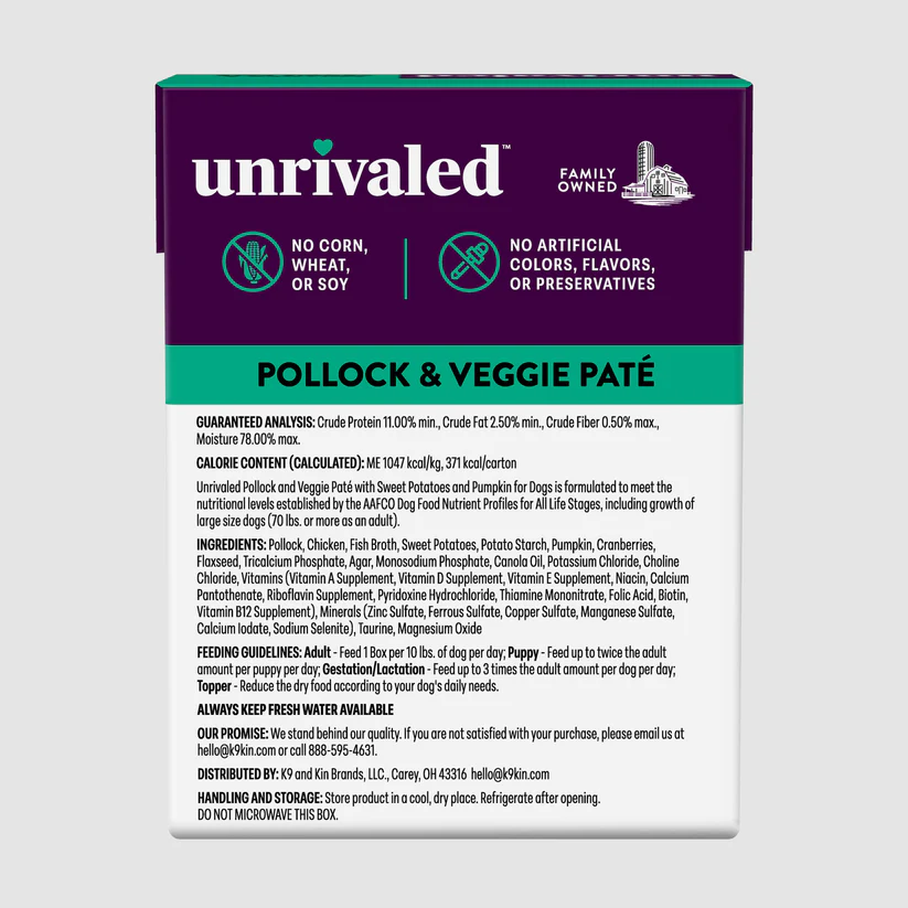 UNRIVALED POLLOCK & VEGGIE PATE - 12.5 OZ