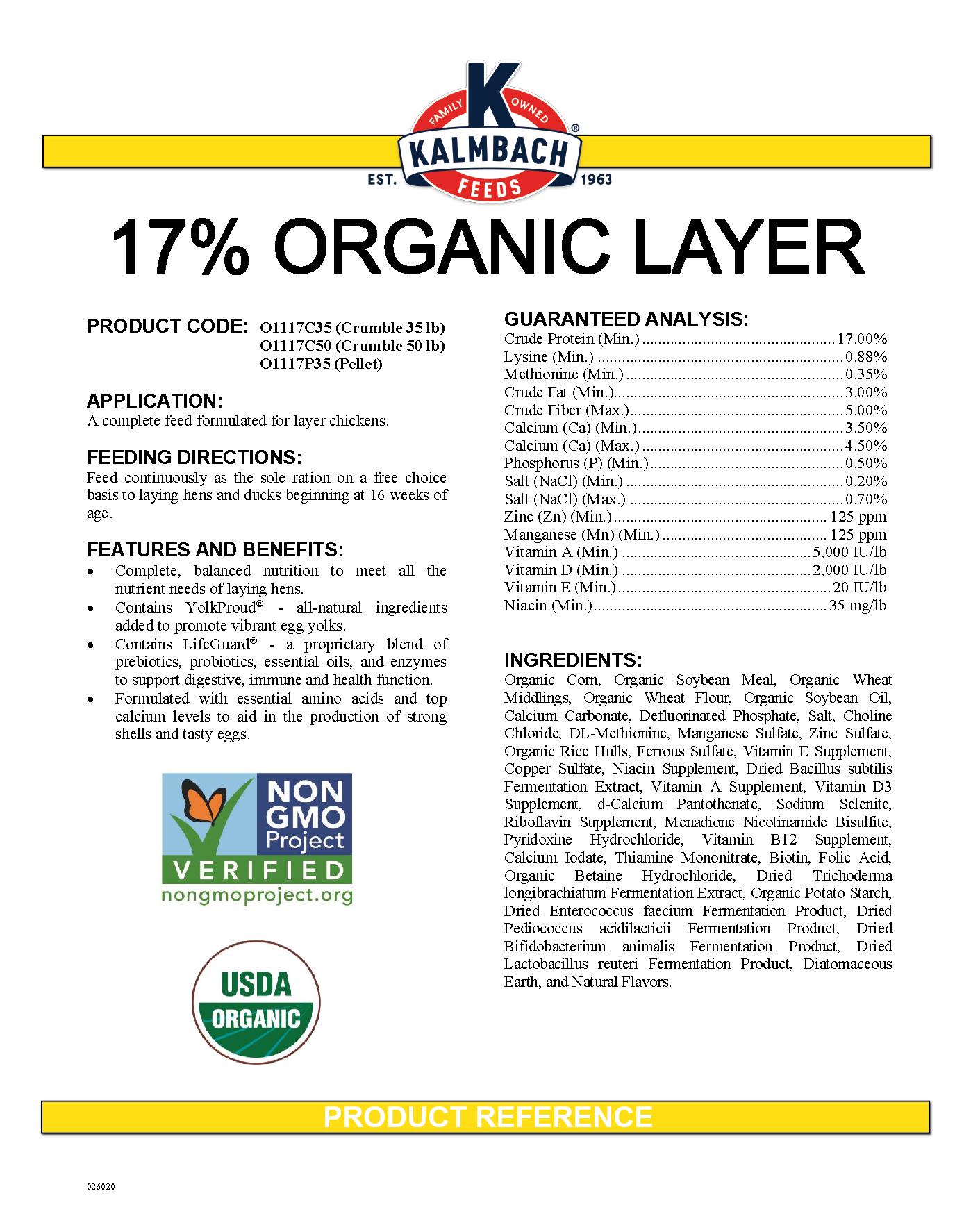 KALMBACH 17% ORGANIC LAYER CRUMBLE - 35%