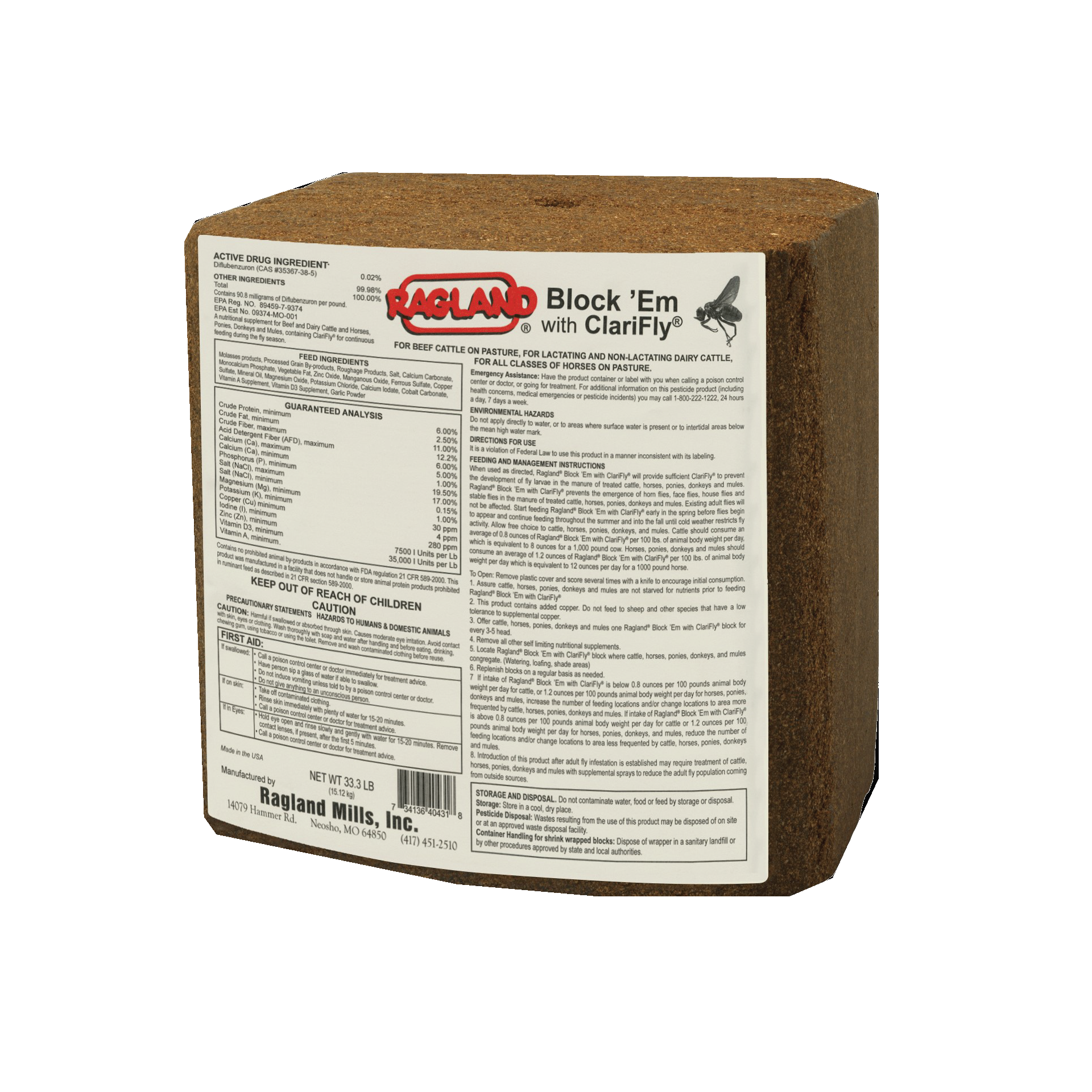 FLY BLOCK W/ CLARIFLY&GARLIC 33#